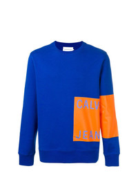 Felpa stampata blu di Calvin Klein Jeans
