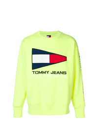 Felpa stampata gialla di Tommy Jeans
