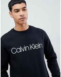 Felpa stampata nera di Calvin Klein
