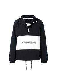 Giacca a vento stampata nera e bianca di Calvin Klein Jeans