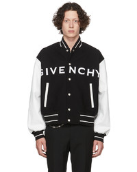 Giacca college stampata nera di Givenchy