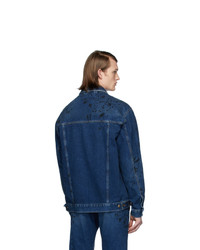 Giacca di jeans blu scuro di McQ Alexander McQueen