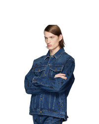 Giacca di jeans blu scuro di McQ Alexander McQueen