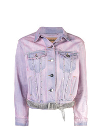 Giacca di jeans effetto tie-dye viola chiaro di Neith Nyer