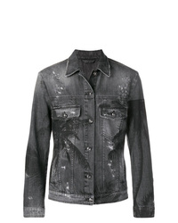 Giacca di jeans grigio scuro di Philipp Plein