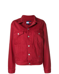 Giacca di jeans rossa di Tommy Jeans
