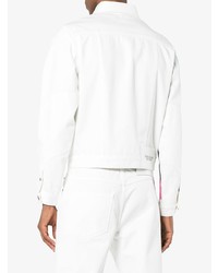 Giacca di jeans stampata bianca di Calvin Klein 205W39nyc