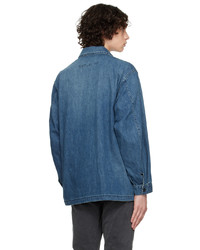 Giacca di jeans stampata blu di Kuro