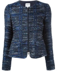 Giacca di tweed blu scuro di Armani Collezioni