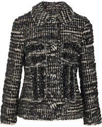 Giacca di tweed decorata nera