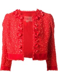 Giacca di tweed rossa di Giambattista Valli