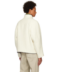 Giacca harrington di lana bianca di 3MAN
