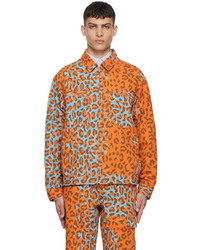 Giacca harrington leopardata arancione di Awake NY