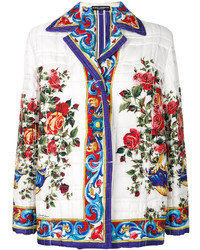 Giacca stampata bianca di Dolce & Gabbana