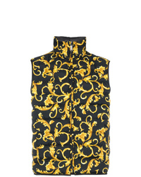 Gilet stampato nero di Versace