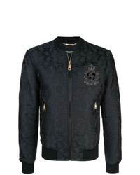 Giubbotto bomber a fiori nero di Dolce & Gabbana