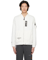 Giubbotto bomber in nylon bianco di AAPE BY A BATHING APE