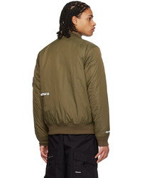 Giubbotto bomber in nylon verde oliva di AAPE BY A BATHING APE
