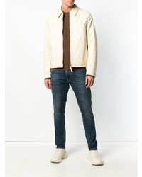Giubbotto bomber in pelle beige di Our Legacy