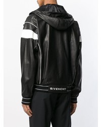 Giubbotto bomber in pelle nero e bianco di Givenchy