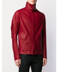 Giubbotto bomber in pelle rosso di Isaac Sellam Experience