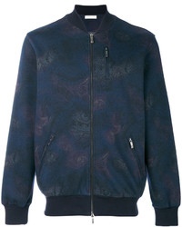 Giubbotto bomber stampato blu scuro di Etro