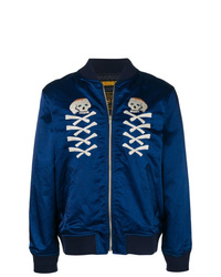 Giubbotto bomber stampato blu scuro di Neighborhood