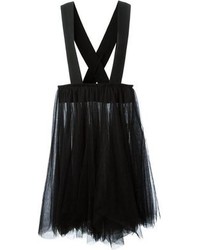 Gonna a pieghe in tulle nera di Comme des Garcons
