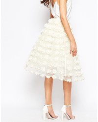 Gonna a ruota in tulle bianca