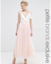 Gonna lunga in tulle rosa