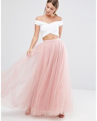 Gonna lunga in tulle rosa di Little Mistress