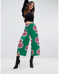 Gonna pantalone a fiori verde di ASOS DESIGN