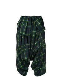 Gonna pantalone scozzese verde scuro