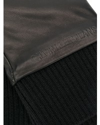 Guanti in pelle neri di Calvin Klein Jeans