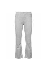 Jeans a campana a righe verticali neri e bianchi di AG Jeans