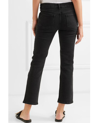 Jeans a campana a righe verticali neri di Victoria Victoria Beckham