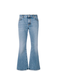 Jeans a campana azzurri di Alexander McQueen