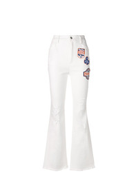 Jeans a campana bianchi di Dolce & Gabbana