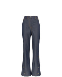 Jeans a campana blu scuro di Wright Le Chapelain