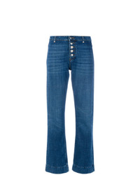 Jeans a campana blu di Alexa Chung