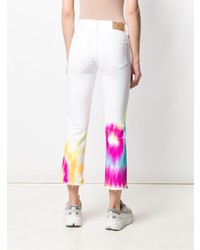 Jeans a campana effetto tie-dye bianchi di Polo Ralph Lauren