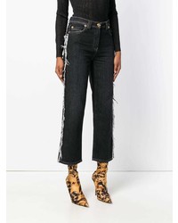Jeans a campana neri di Versace