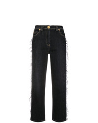 Jeans a campana neri di Versace