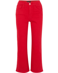 Jeans a campana rossi di 3x1