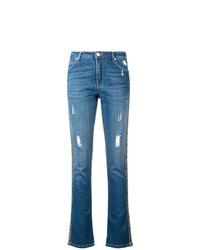 Jeans a campana strappati blu di Ermanno Ermanno