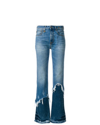 Jeans a campana strappati blu di R13