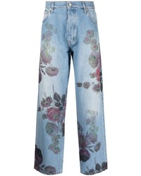 Jeans a fiori azzurri di Eytys