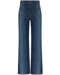 Jeans a righe verticali blu scuro di Ahluwalia
