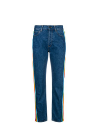 Jeans a righe verticali blu di Palm Angels