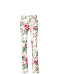 Jeans aderenti a fiori bianchi di Junya Watanabe